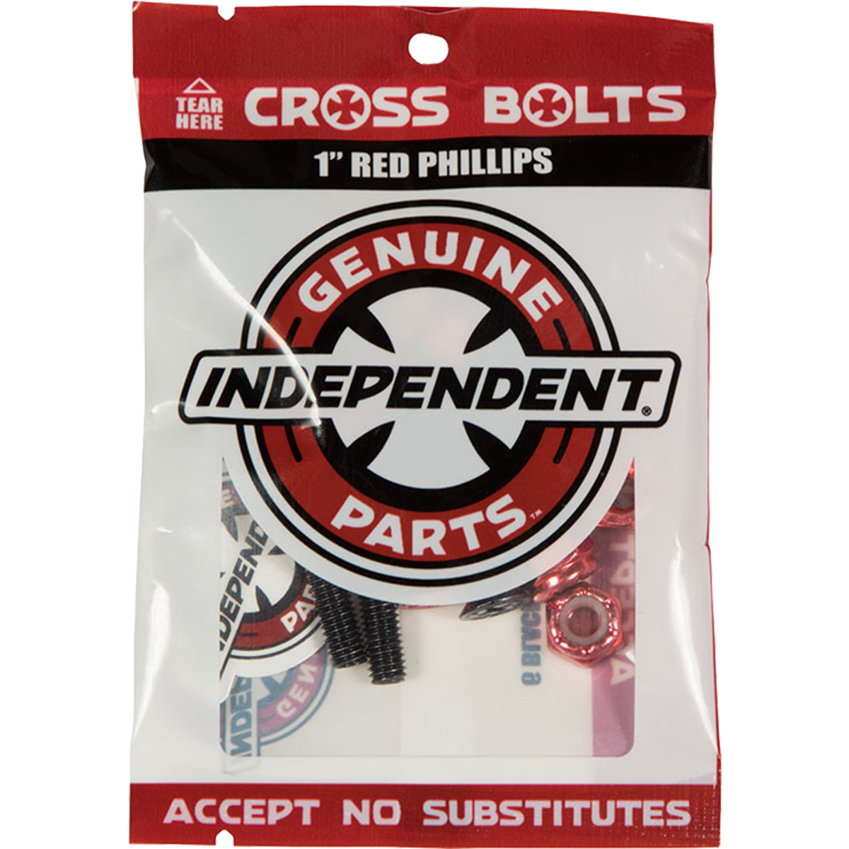 Independent Cross Bolts 1” Red Philips Skate Hardware