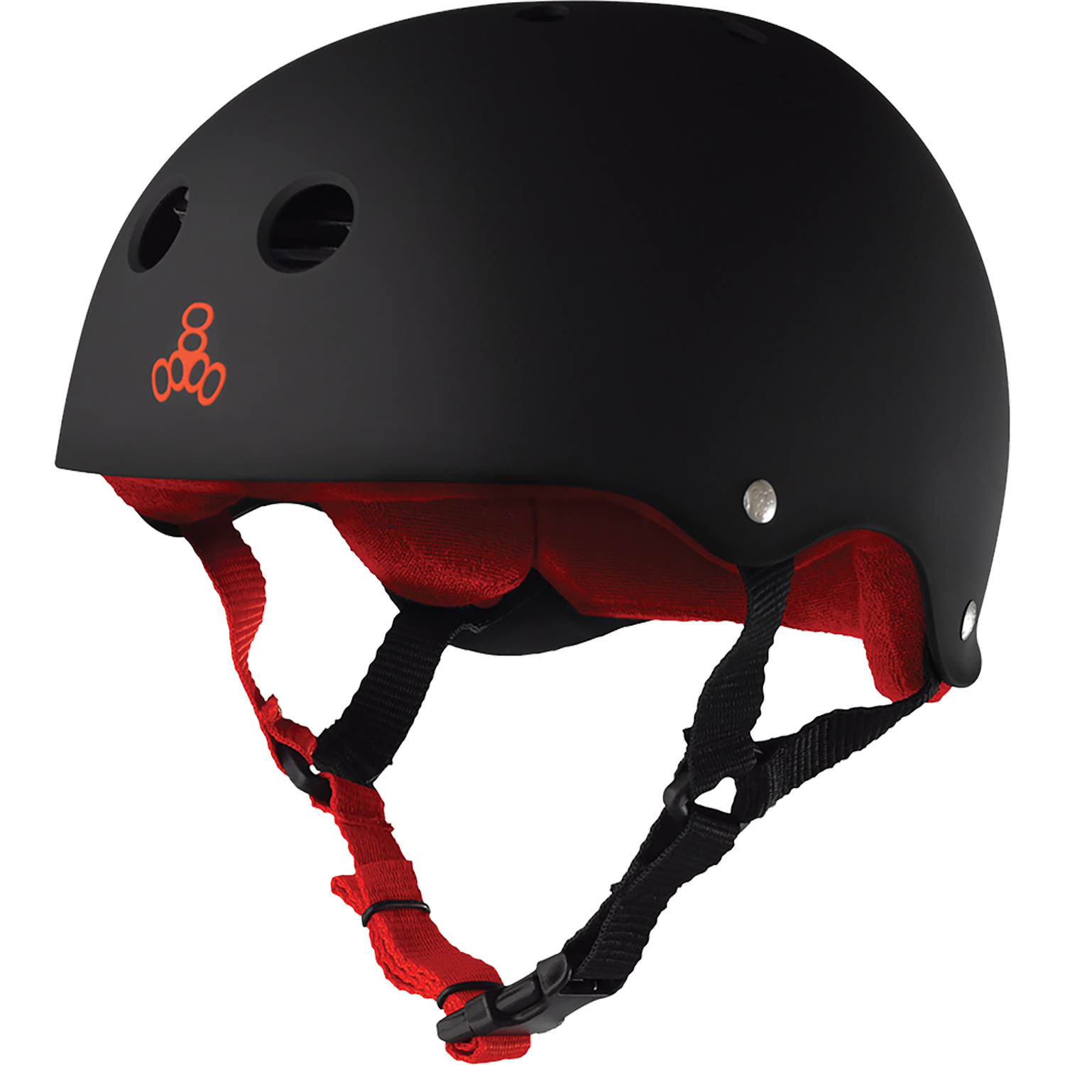 Triple Eight Sweatsaver Black Rubber / Red Helmet