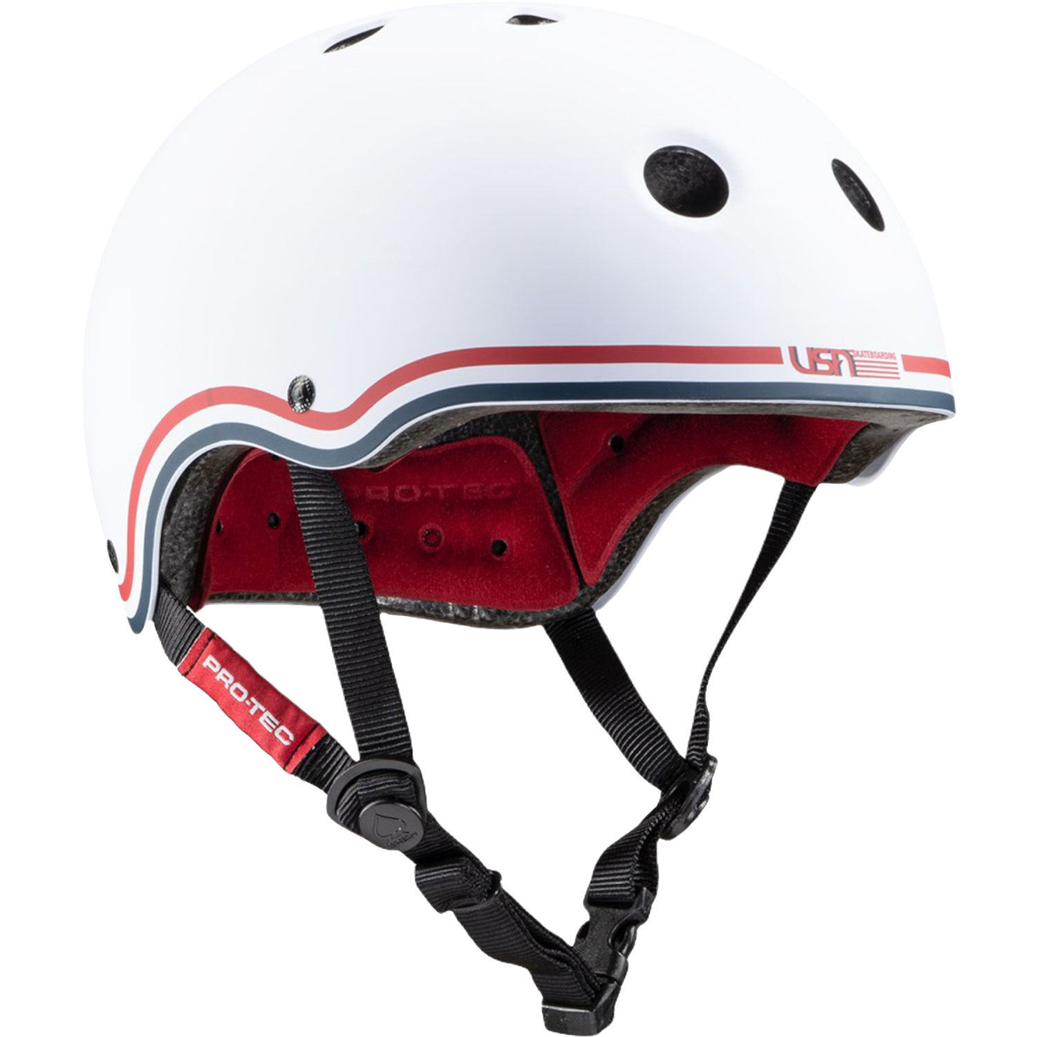 Pro-Tec Classic Certified USA White Helmet
