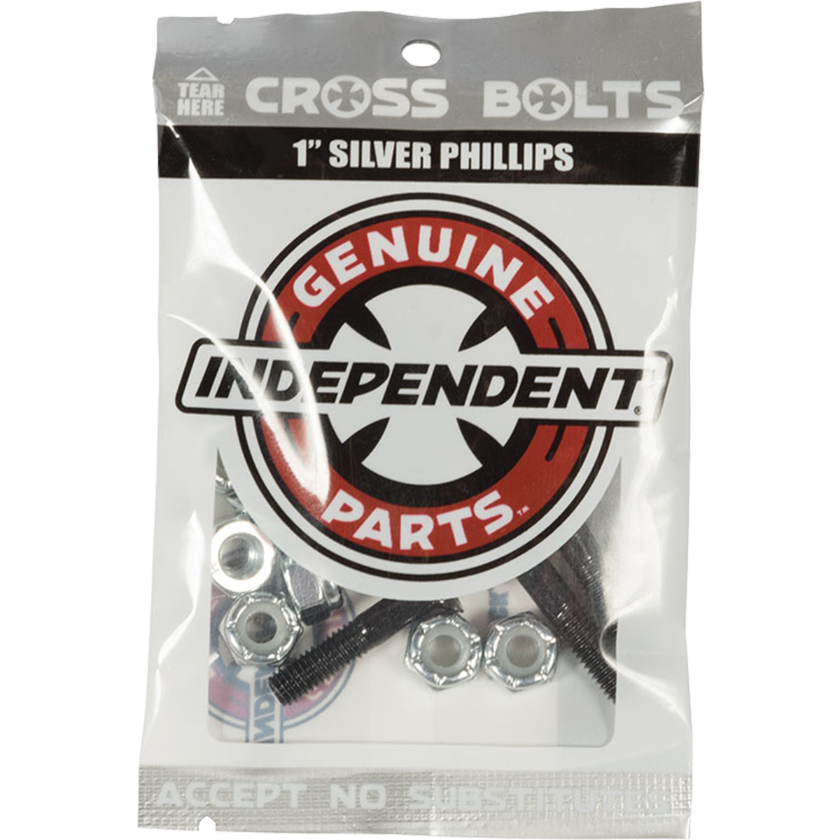 Independent Cross Bolts 1” Silver Philips Skate Hardware