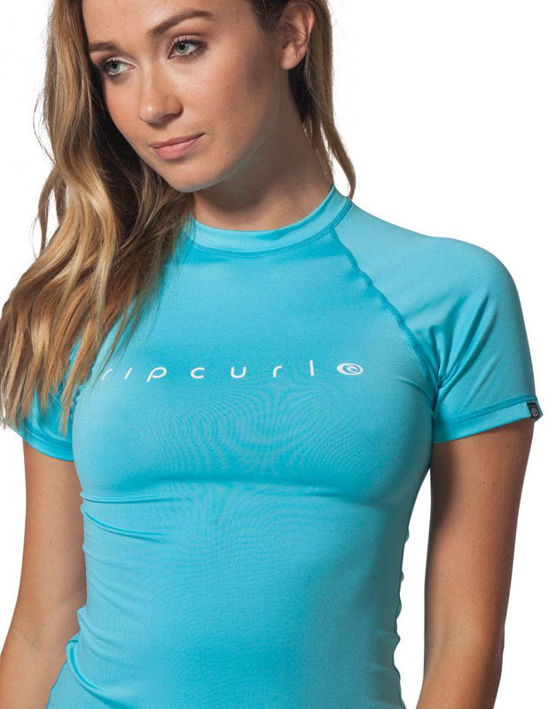 Rip Curl Sunny Rays Relaxed Fit S/S Rash Guard Light Blue
