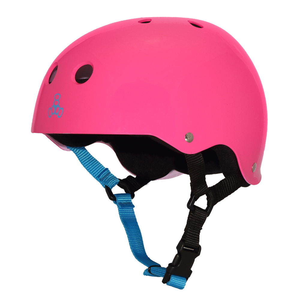 Triple Eight Sweatsaver Neon Fuschia Glossy Helmet